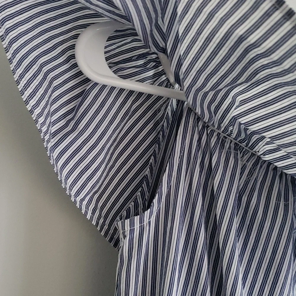 Cremieux Niko Striped Ruffle Off Shoulder Dress XS - Picture 6 of 8